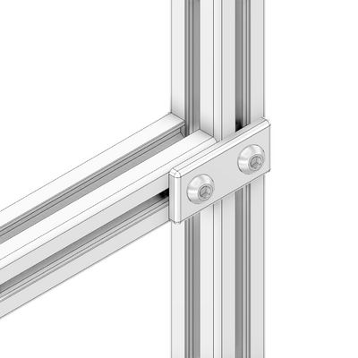 41-100-0 MODULAR SOLUTIONS ALUMINUM CONNECTING PLATE<BR>30 SERIES 30MM X 60MM FLAT WITH OUT HARDWARE